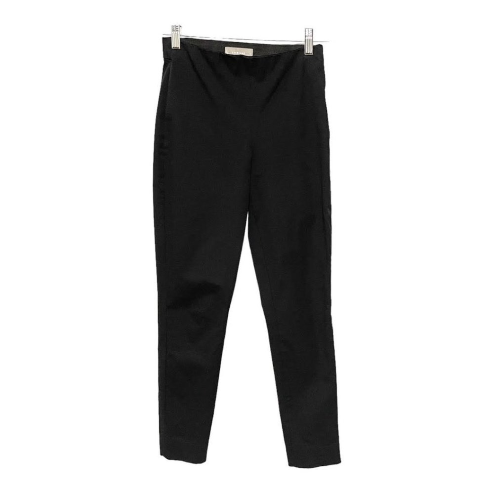 Everlane Size 2 Black Back Leg Slit Skinny Pants